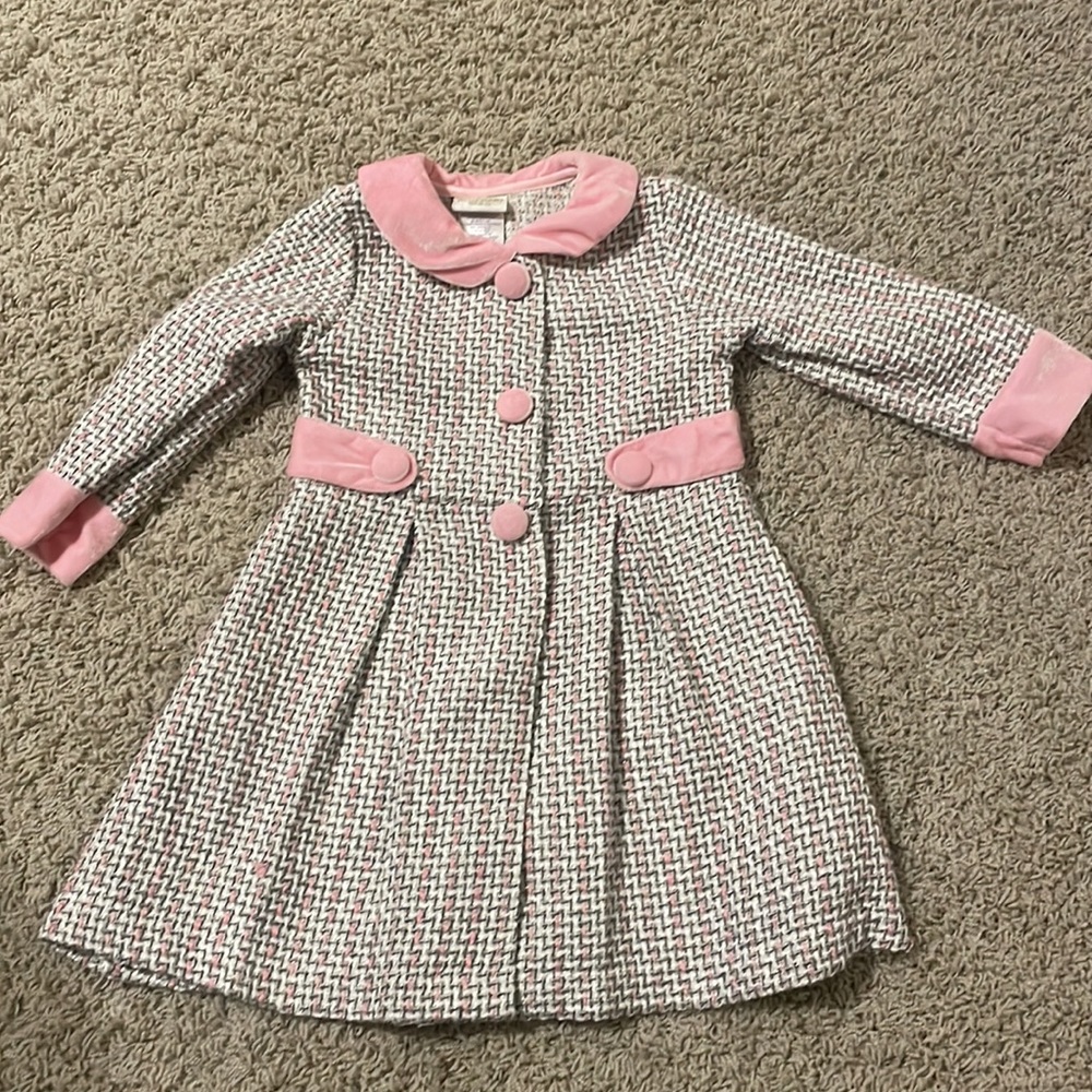Toddler Girl Blueberi Boulevard Pink Multi-Colored Coat Size 3T